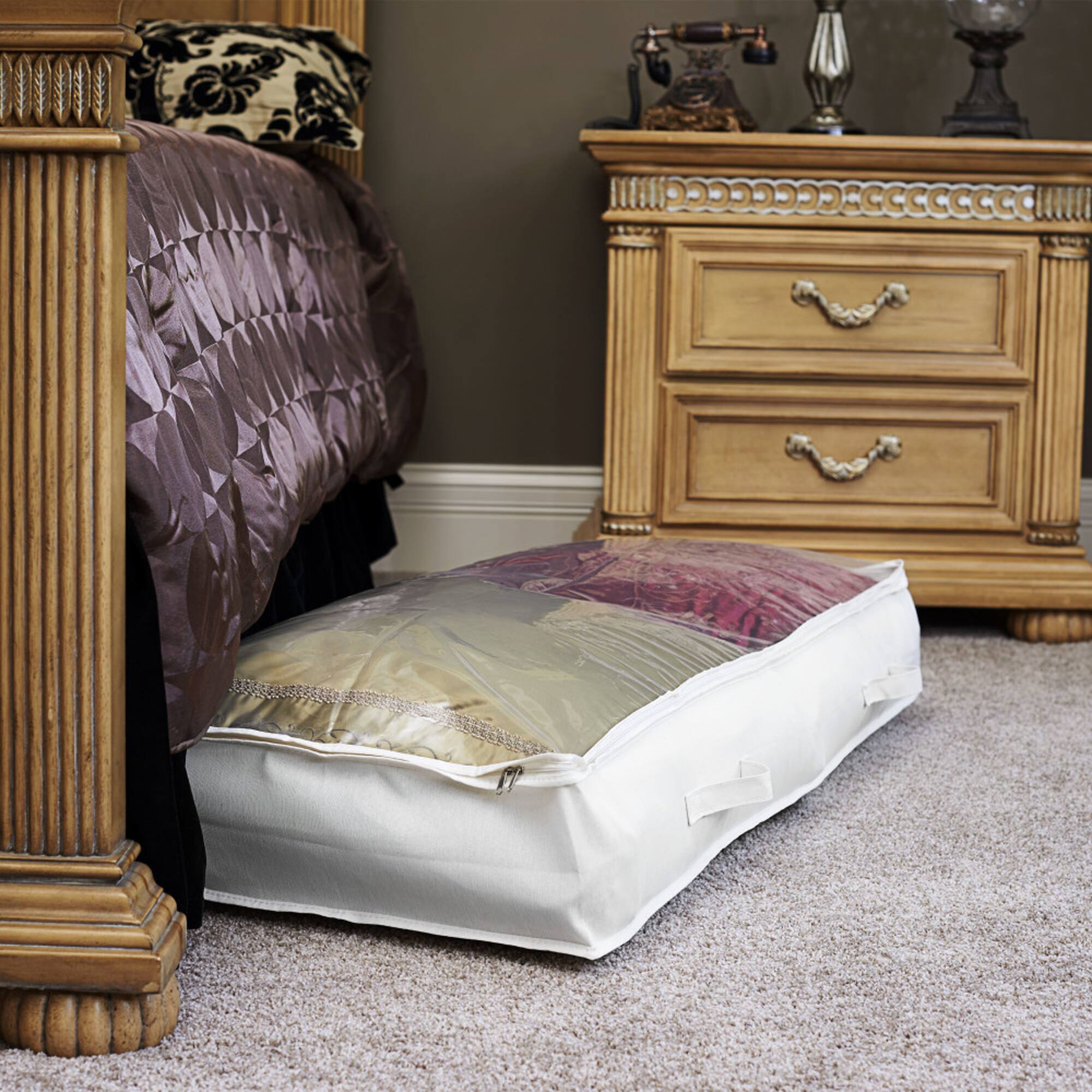 Household Essentials Canvas Under Bed Storage Bag